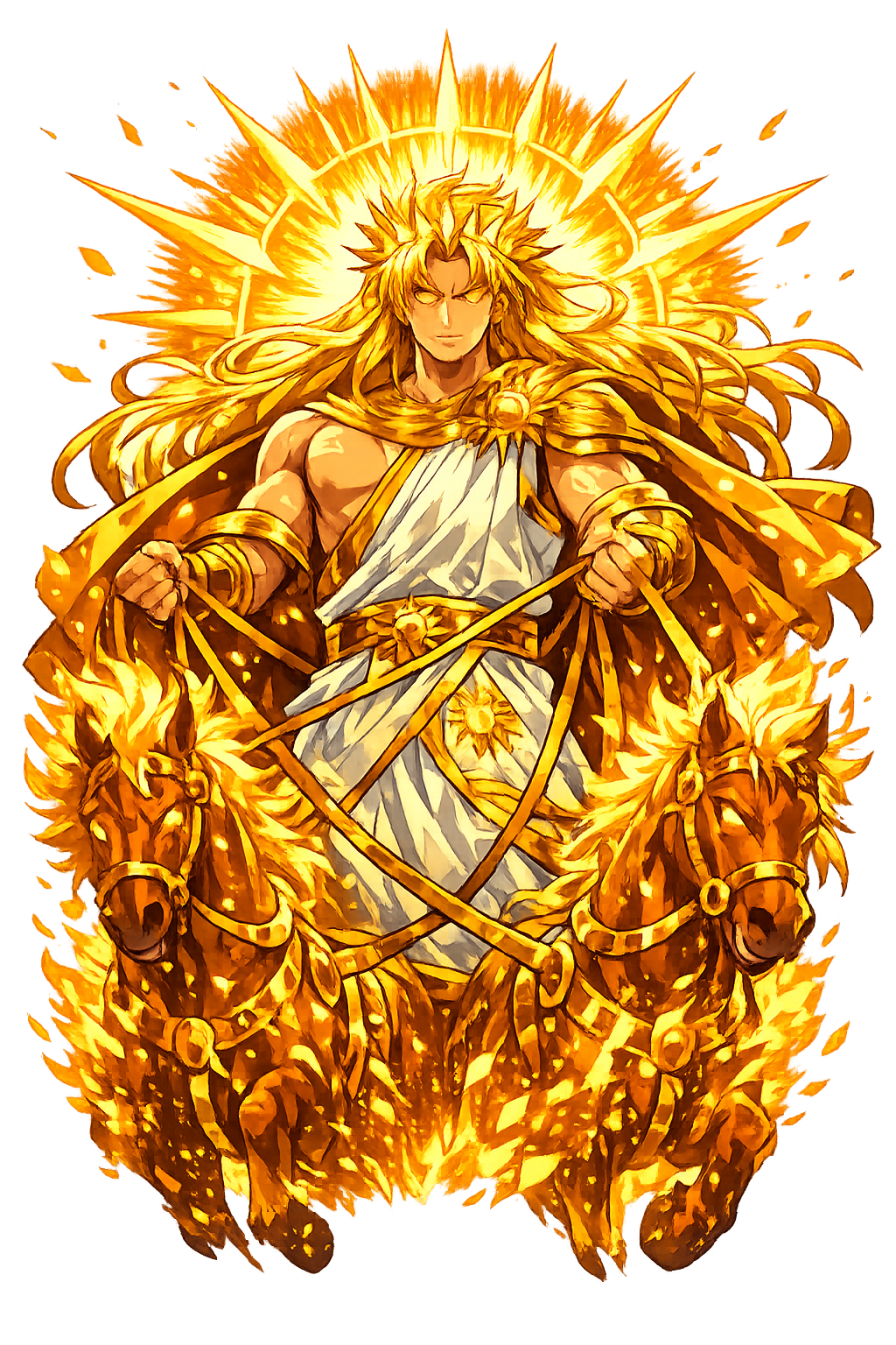 Hēlios — God of the Sun, bearing the golden crown of rays